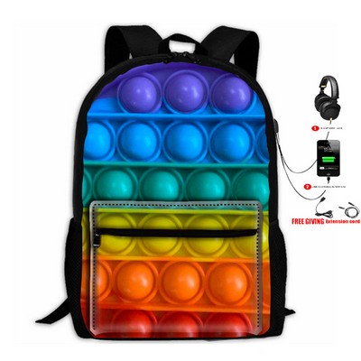 3D Print Push Bubble Fidget Sensory Toy School Bag
