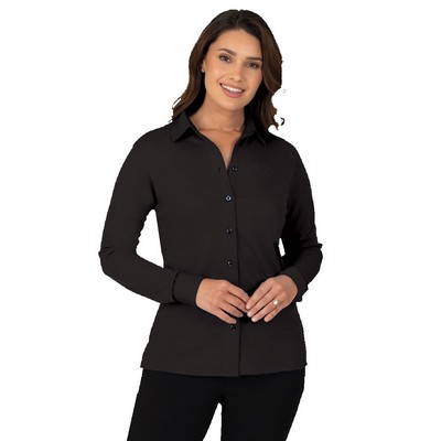 Ladies' Knit Stretch Woven Shirt