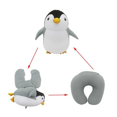Convertible 2in1 Travel Neck Pillow Plush Toy