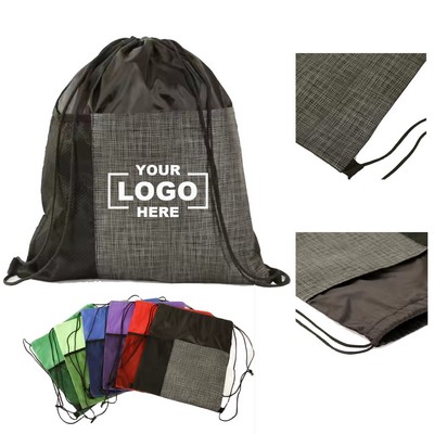 Personalized Drawstring Gym Bag: Waterproof, Great for Travel, Beach, and Sports.