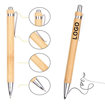 Bamboo Retract Ballpoint Pen