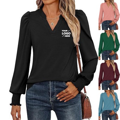 Women's Puff Long Sleeve Shirts