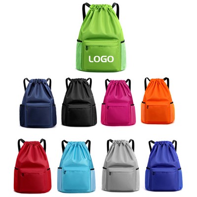 Drawstring Backpacks With Pocket