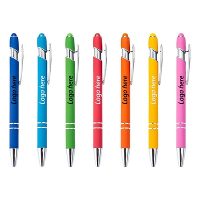 Premium Soft-Touch Aluminum Pen with Stylus