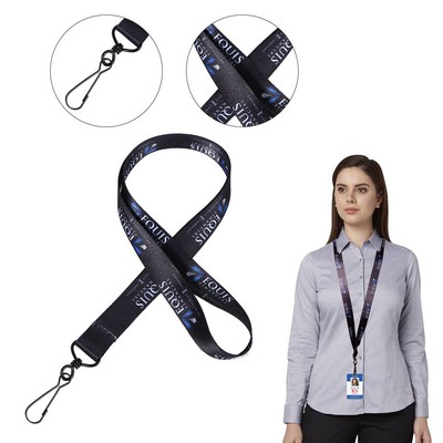 Custom 3/4" Lanyard w/ Swivel J Hook