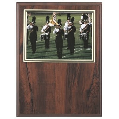 9" x 12" Cherry Finish Slide-in Plaque w/ 7" x 5" Frame