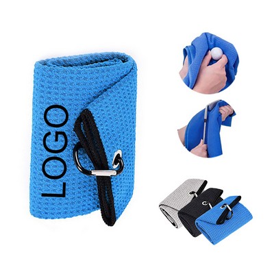 Microfiber Waffle Pattern Golf Towel