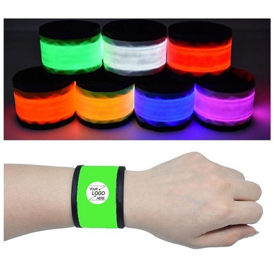 LED Light up Slap Wristband Flashing Bracelets for Kids