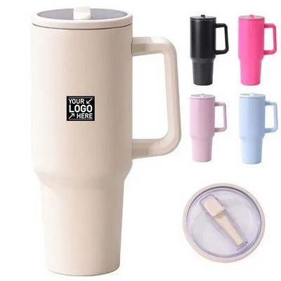 40oz Insulated Water Bottle with Flip Straw for Easy Hydration