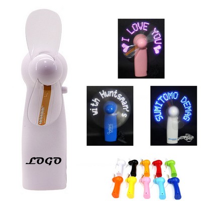 Custom Flash Handheld LED Fan