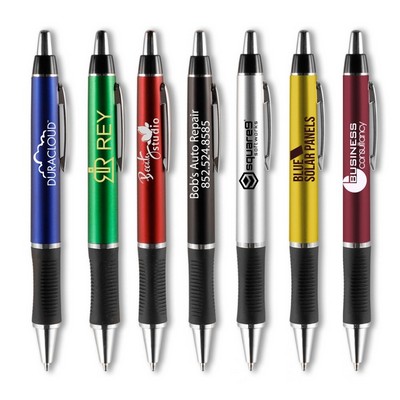 Barton Click Pen - Silver Accents