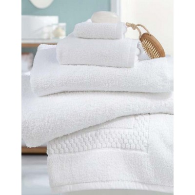 Sunny Lane White Combed Cotton Terry Bath Towel