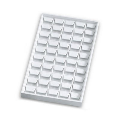 White Leatherette 50 Drop Earring Tray