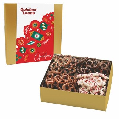 Sweet & Salty Delights - Milk Chocolate, Dark Chocolate, Milk Chocolate Sprinkled Pretzels and More)
