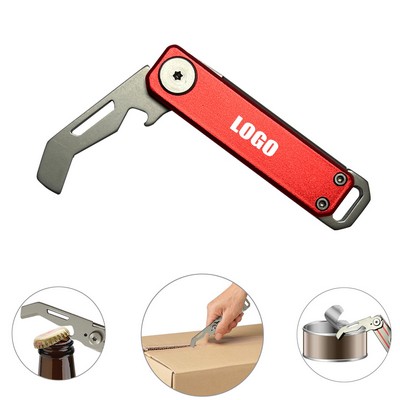 Versatile Multi Opener Knife Cutter with Carabiner Stainless Steel Design