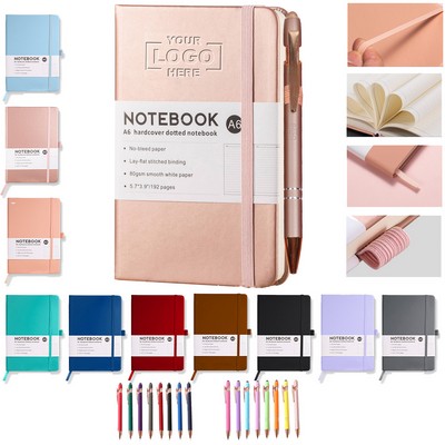 A6 PU Bandage Notepad & Touch Press Stylus Set