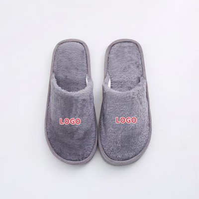 Winter Plush Slippers W/ Eva Sole