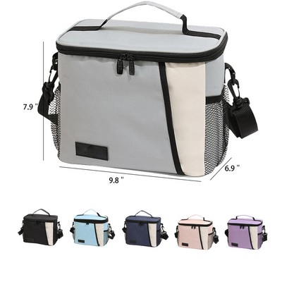 Lunch Bag With Pockets Reusable Lunch Box For Men Women Thermal Lunch Bag with Carrying Strap Cooler