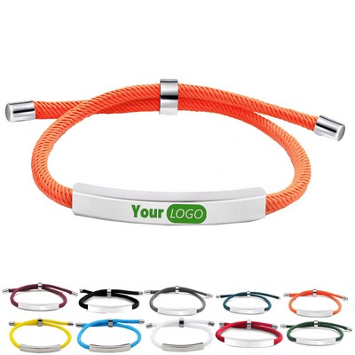 Adjustable Braided Stainless Steel Bracelet