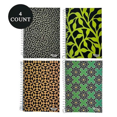 College Ruled Mini Spiral Notebooks - 120 sheets, 3 Designs (Case of 3