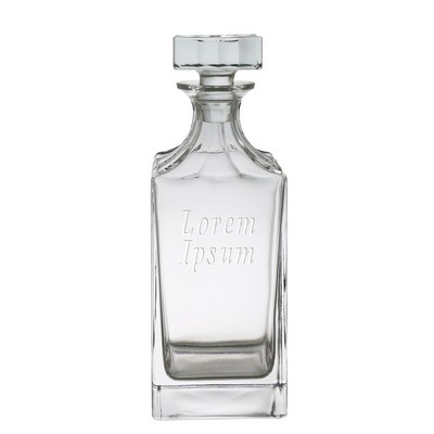 30 Oz. Jolie Square Plain Spirit Decanter