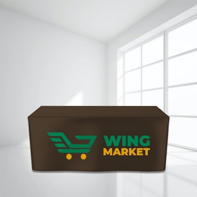 4FT Fitted Trade Show Table Cover - Full Color Imprint