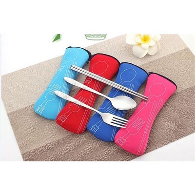 Travel Cutlery Set With Bag