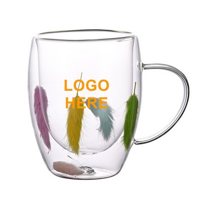 12oz Double Layer Glass Cup