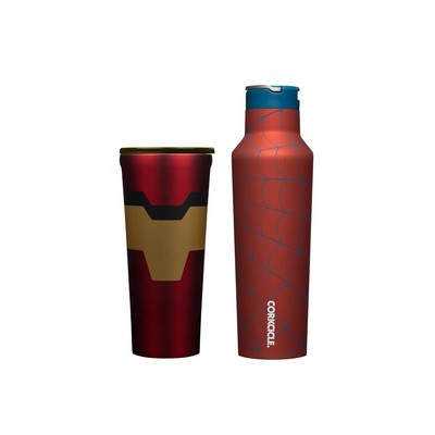 Corkcicle® Marvel 20Oz Sport Canteen & 24Oz Tumbler - Spiderman/Iron Man