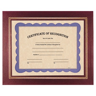 13.25" x 10.75" Burgundy Certificate Holder