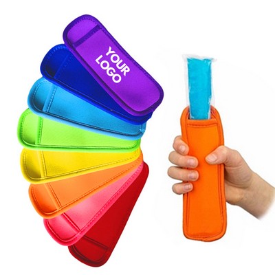 Custom Reusable Neoprene Insulator Sleeve Ice Pop Sleeve Freezer Holder Sleeve MOQ100PCS