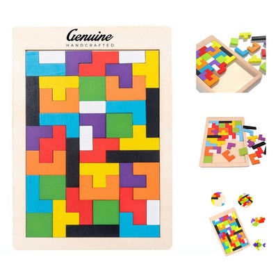 Wooden Tangram Brain Teaser Puzzle Toy