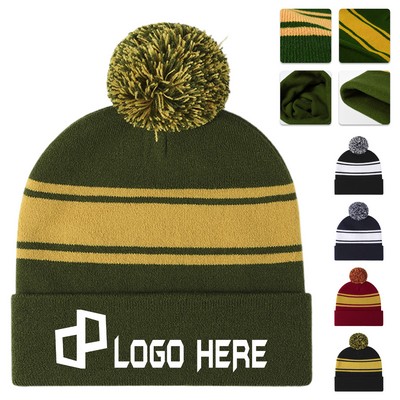 Two-Tone Knitted Beanie