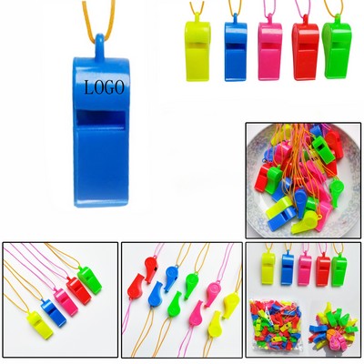PLastic Whistles with Lanyard