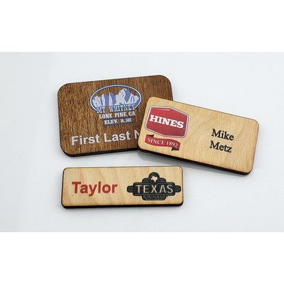 Wood Name Badge (3"-6" Sq.)
