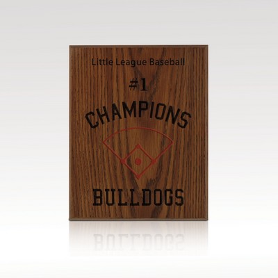 Oak Panel Plaque - 10"