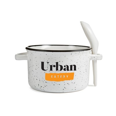 Campfire 20oz Ceramic Soup Bowl With Spoon