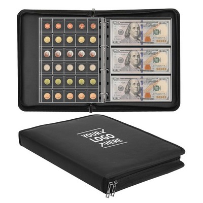 Fireproof Waterproof Coin and Currency Collection Album