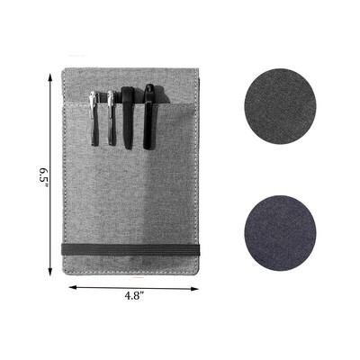 Notebook Cover Mini Size Waterproof Fabric Multifunctional Organizer with Pen holder