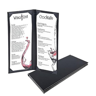 4.25 x 11 inch 2 Views Menu Holder Menu Covers Menus Pad-folios Clipboard Certificate Holders