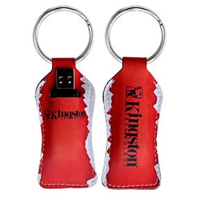 Poly Rubber Key Fob w/USB Pocket (Rectangle)