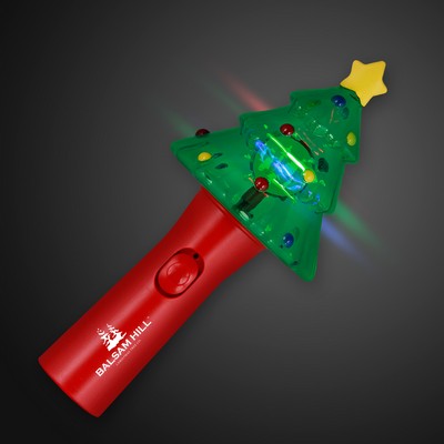 Spinning Lights Christmas Tree Wand - Domestic Imprint