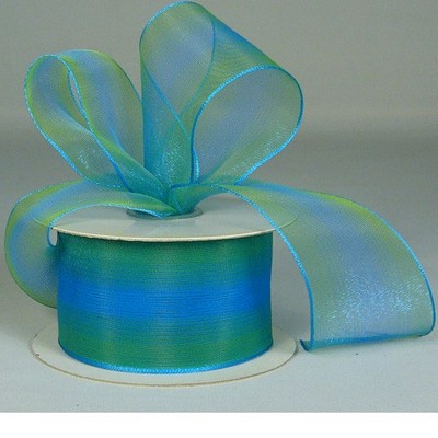 Turquoise Two-Toned Sheer Ribbon