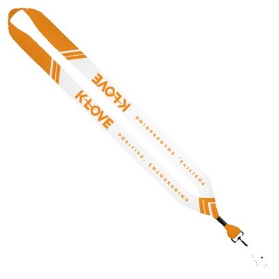 3/4" Dye-Sublimated Lanyard with Metal Crimp and Metal Swivel Snap Hook