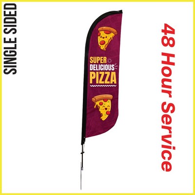 (Large Quantity) 10' Feather Flag - Single Sided w/Spike Base (Medium) - Made in the USA