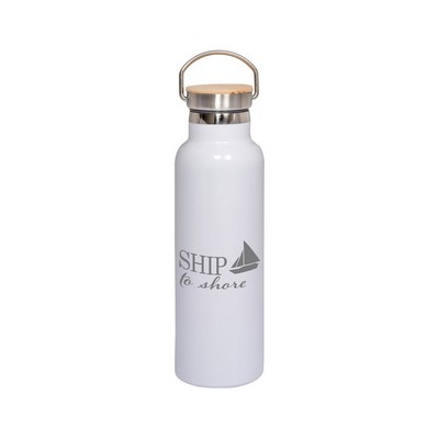 20oz Vacuum Insulated Water Bottle With Bamboo Lid