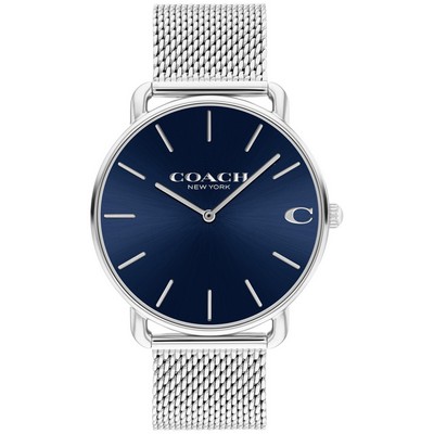 Coach® Gentleman's Stainless Steel Watch w/Navy Blue Watch