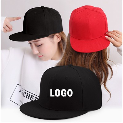 Polyester Flat Bill Snapback Hat