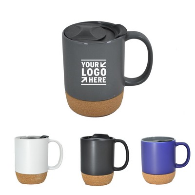 14 oz Ceramic Mug w/Lid