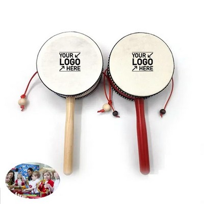 Drum-Shaped Hand Rattle Toy for Children